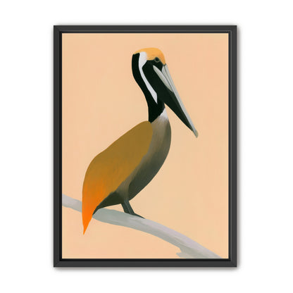 Pelican in peach light