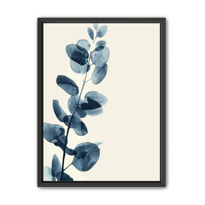 Blue leaves on pale air