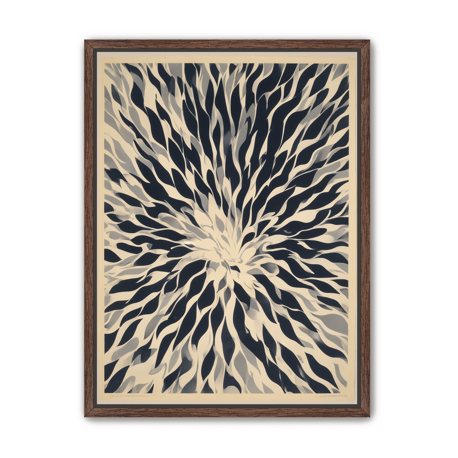 Dark forms around a white center