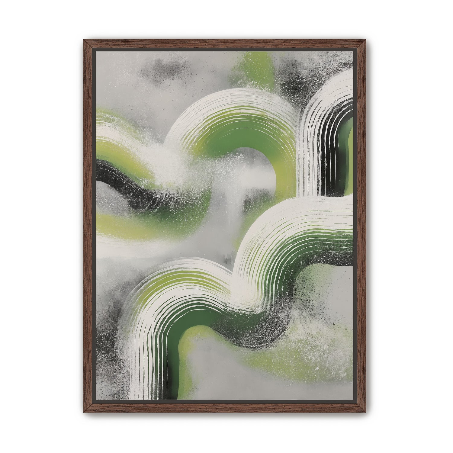White arcs in green haze