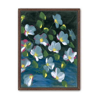 Pale blooms on black