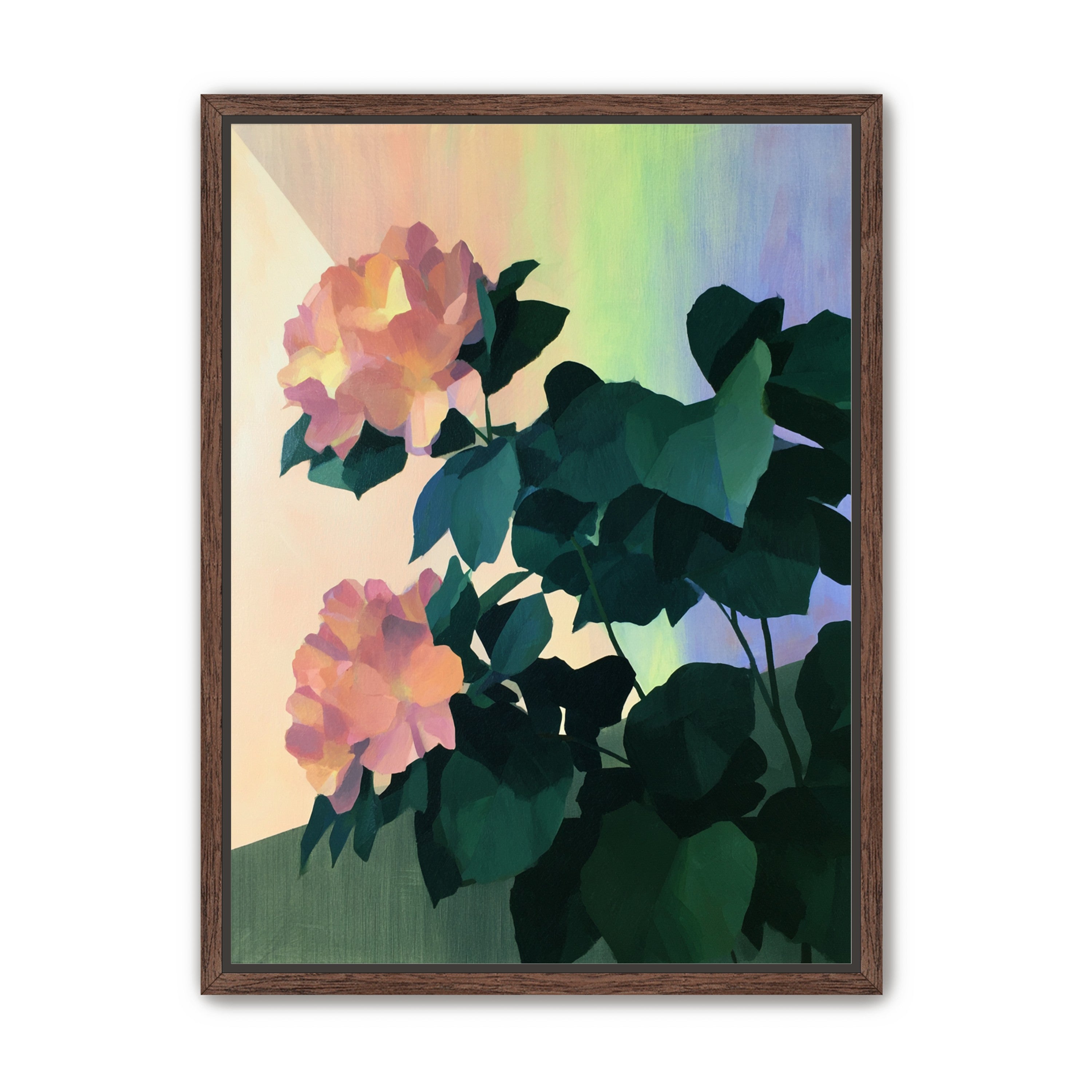 Roses against a pastel sky