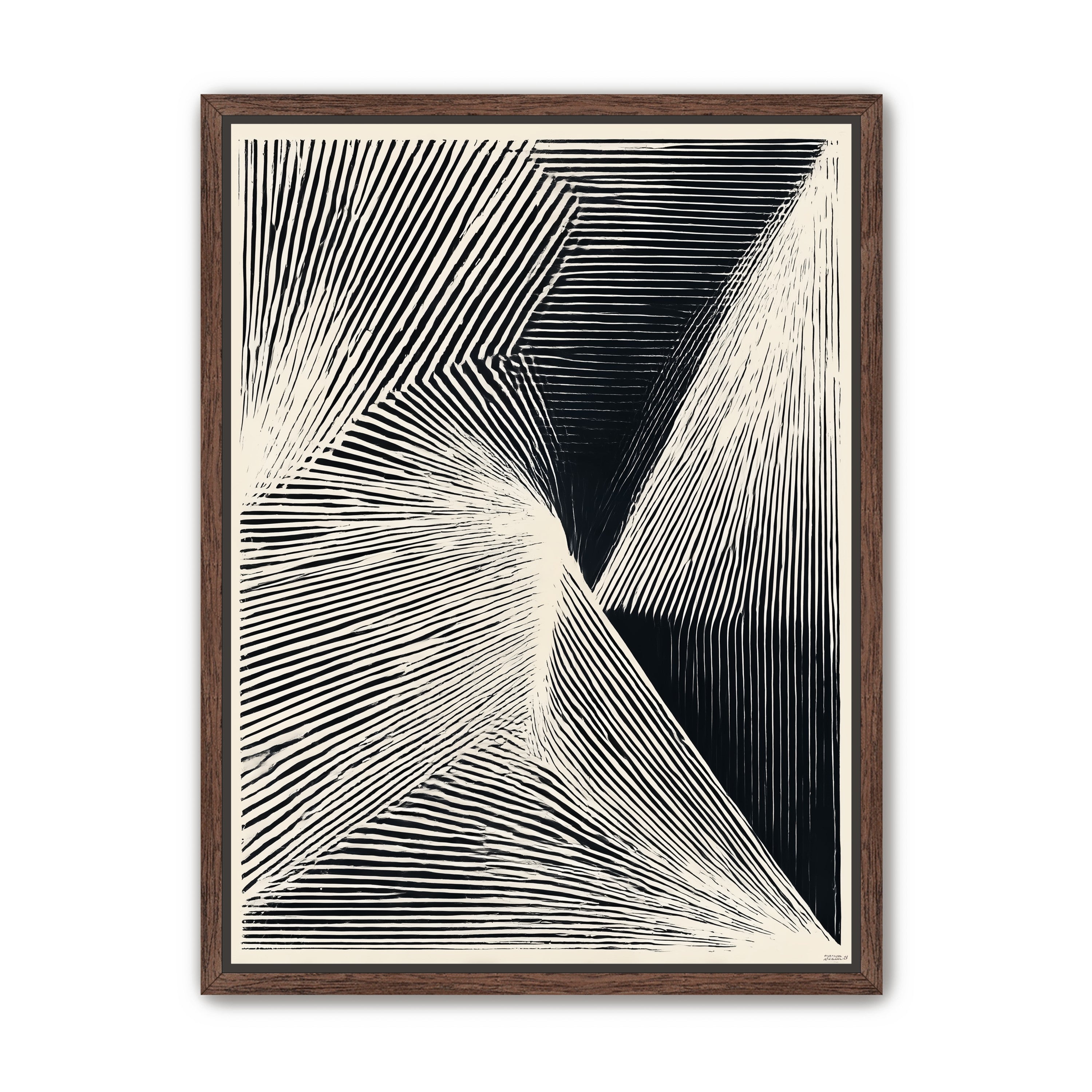 Where the lines break inward