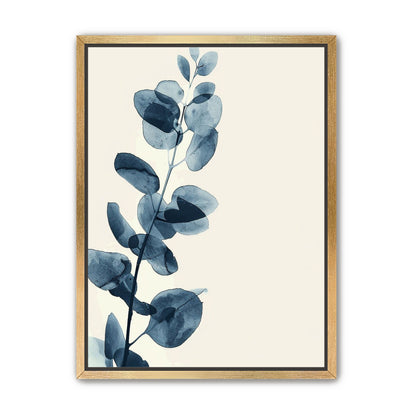 Blue leaves on pale air