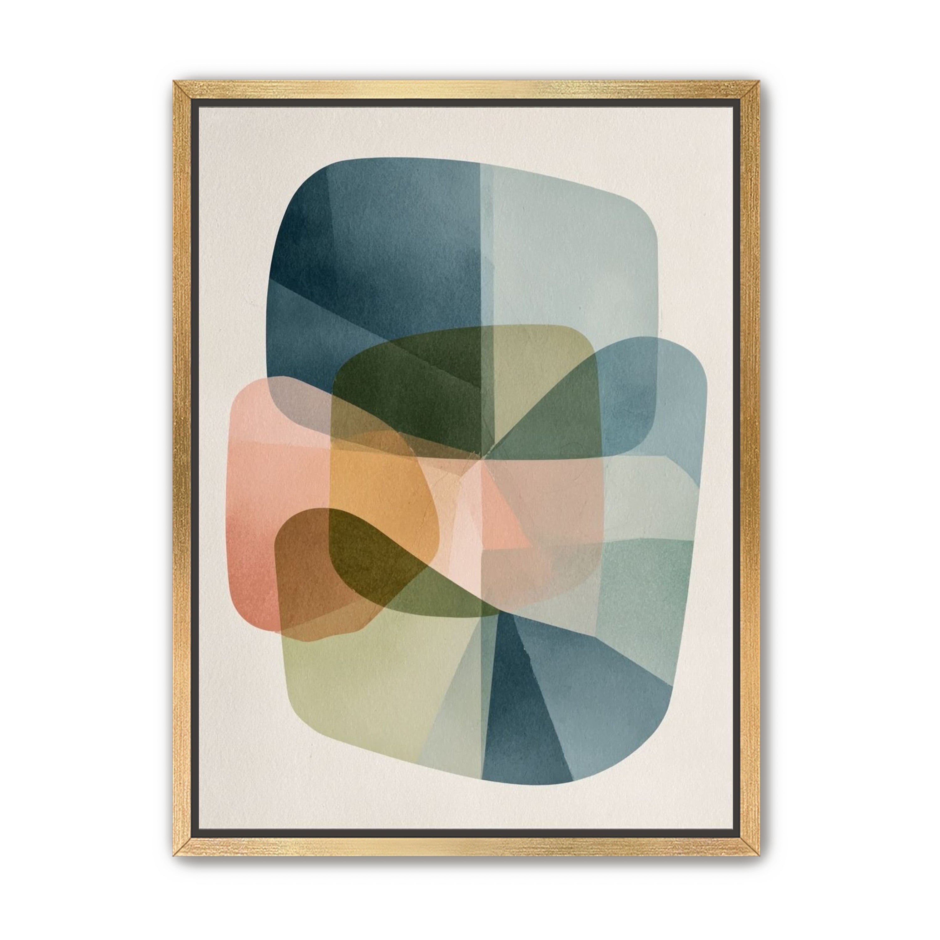Muted blues folding through peach