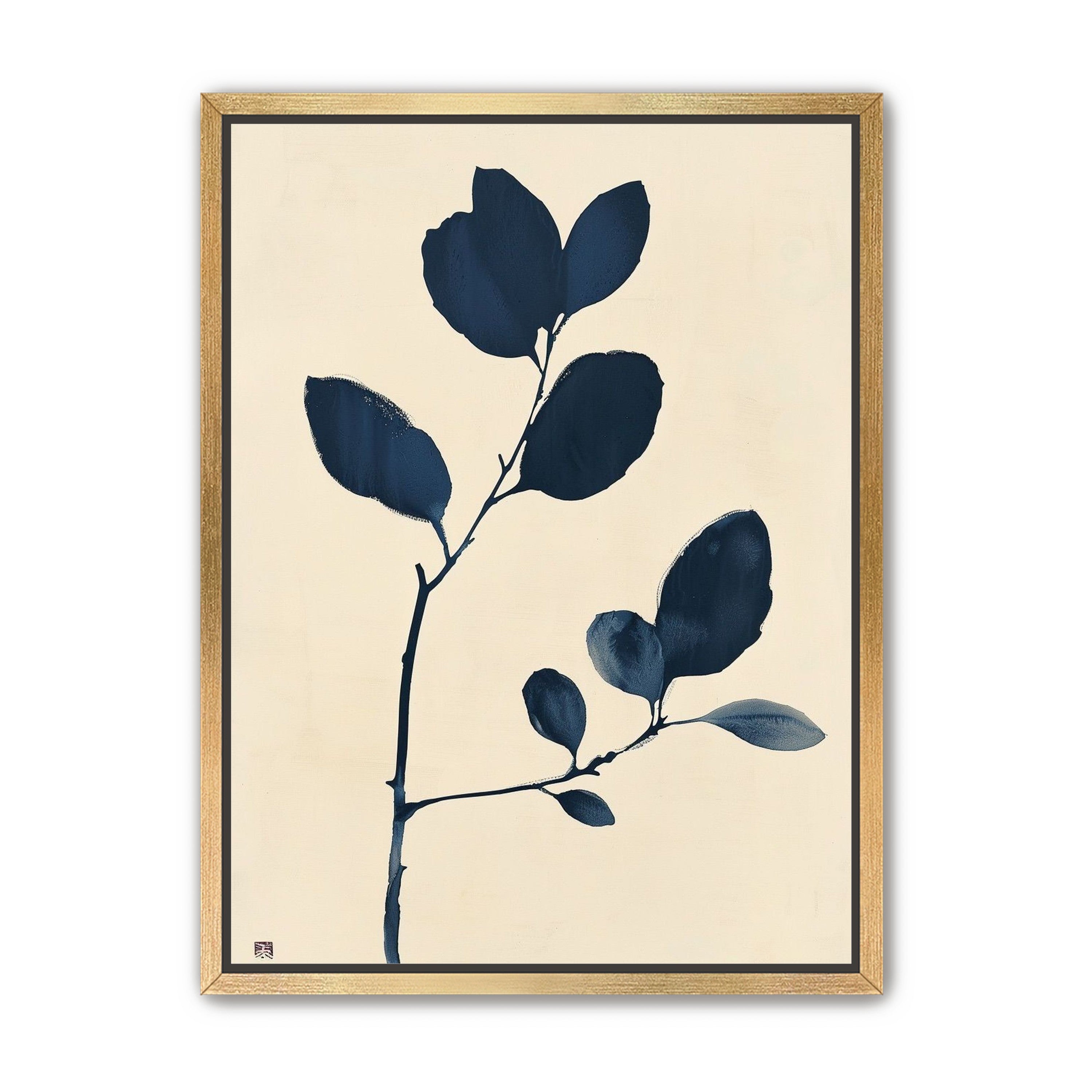 Ink leaves on bare stem