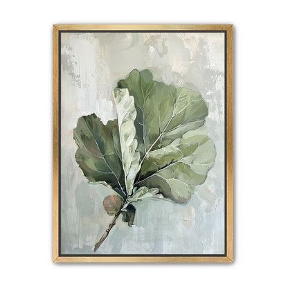 Green leaves in pale wash