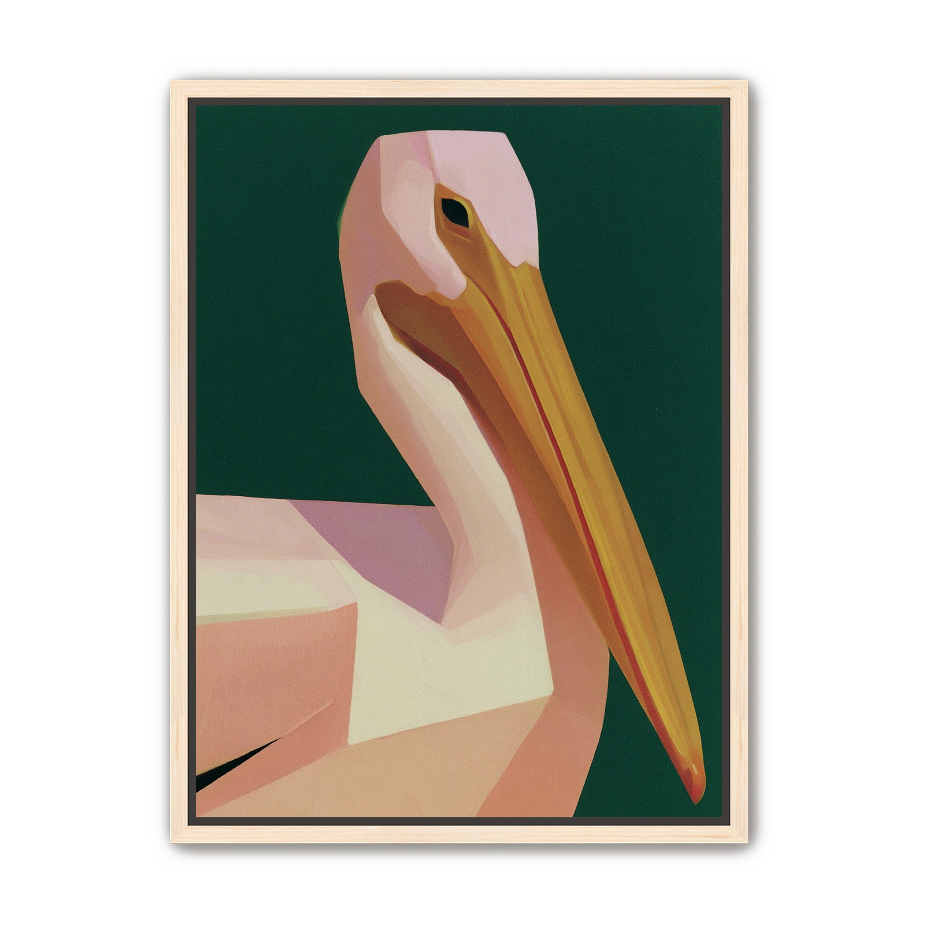 A pelican within green silence