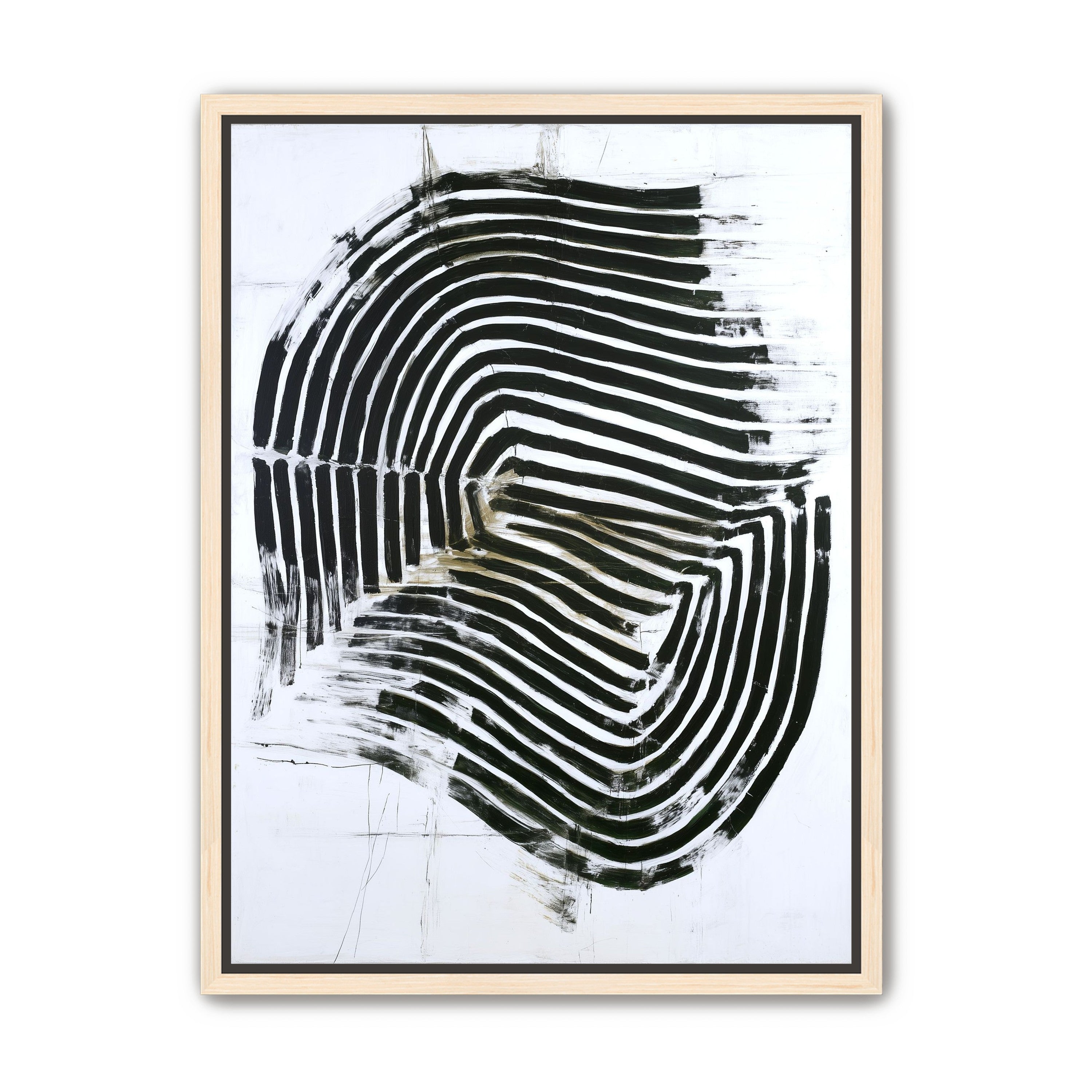 Black bands turning inward