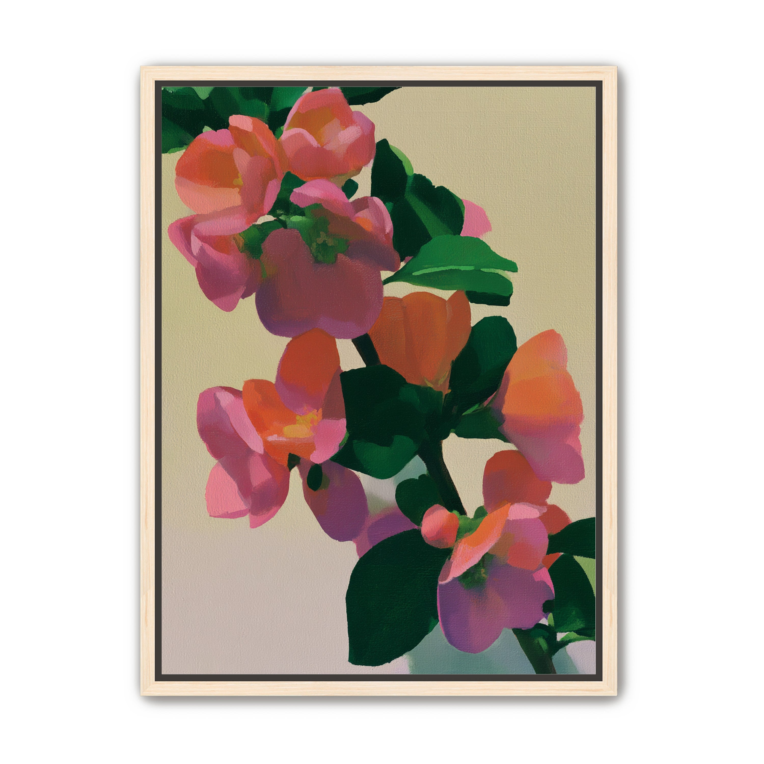 Flowers among dark leaves