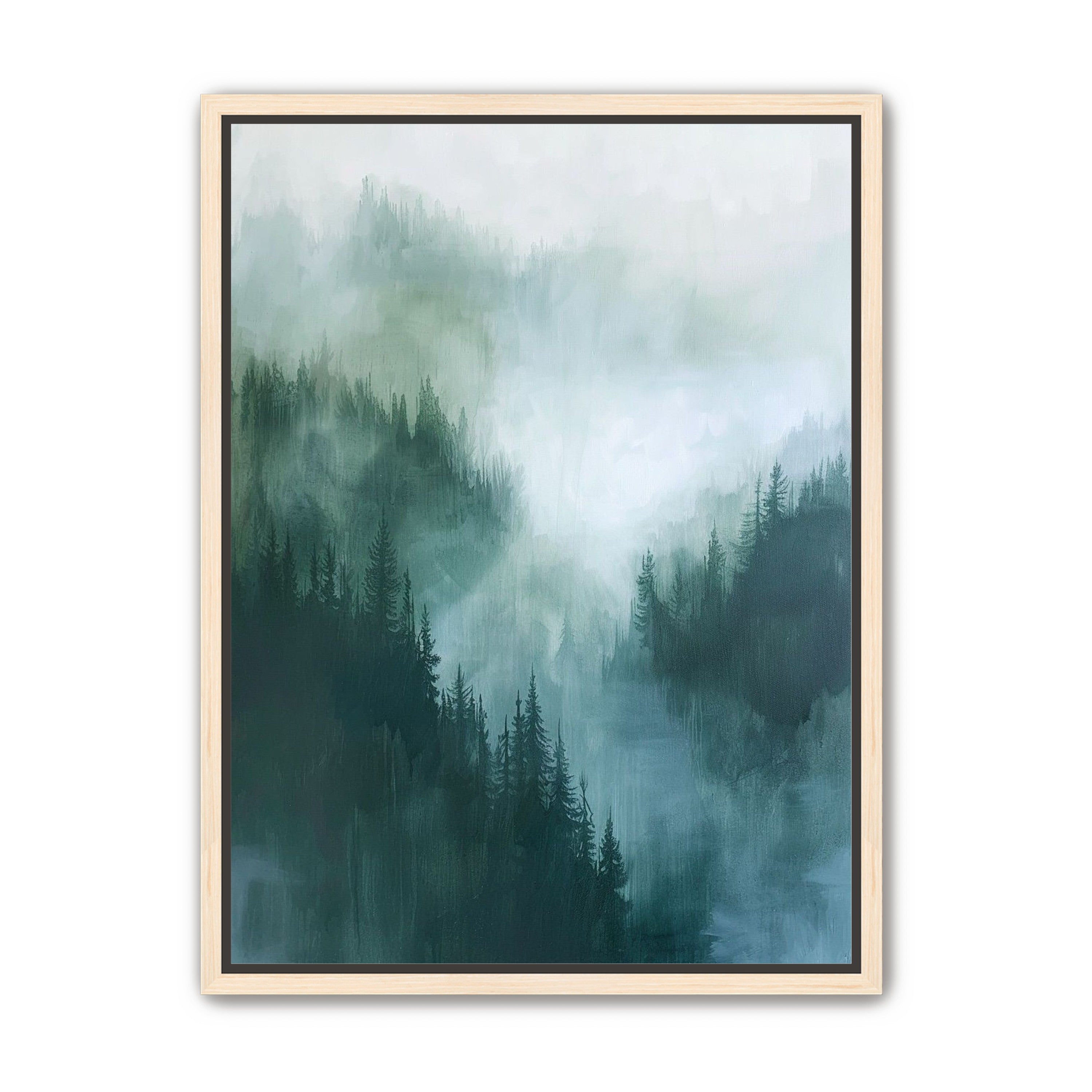 Mist caught in the pines