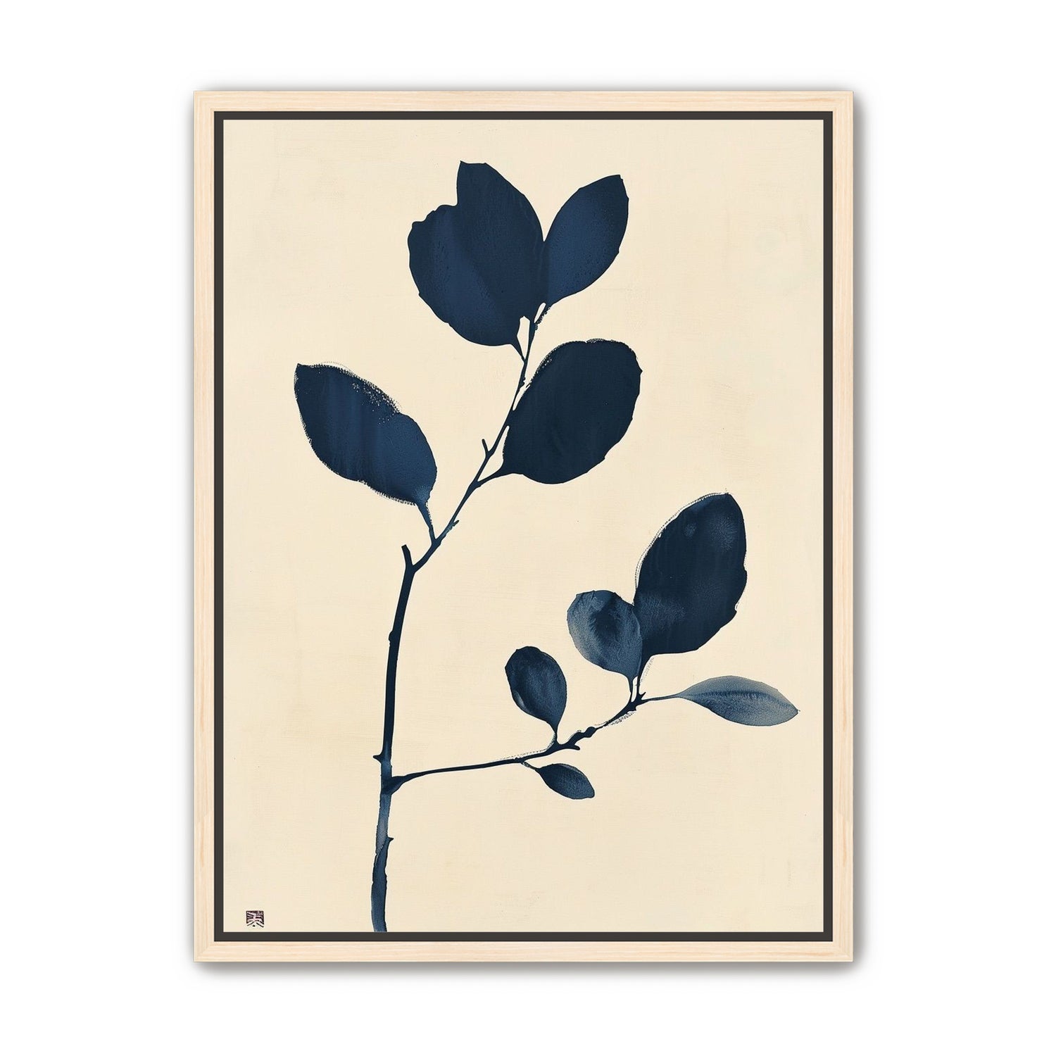 Ink leaves on bare stem