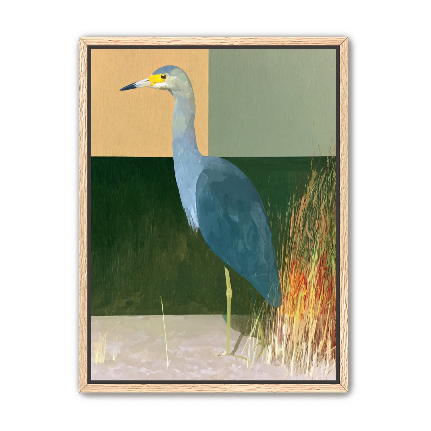 A heron beside the reeds