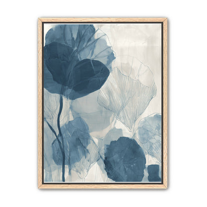 Indigo leaves on paper