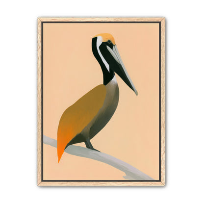 Pelican in peach light