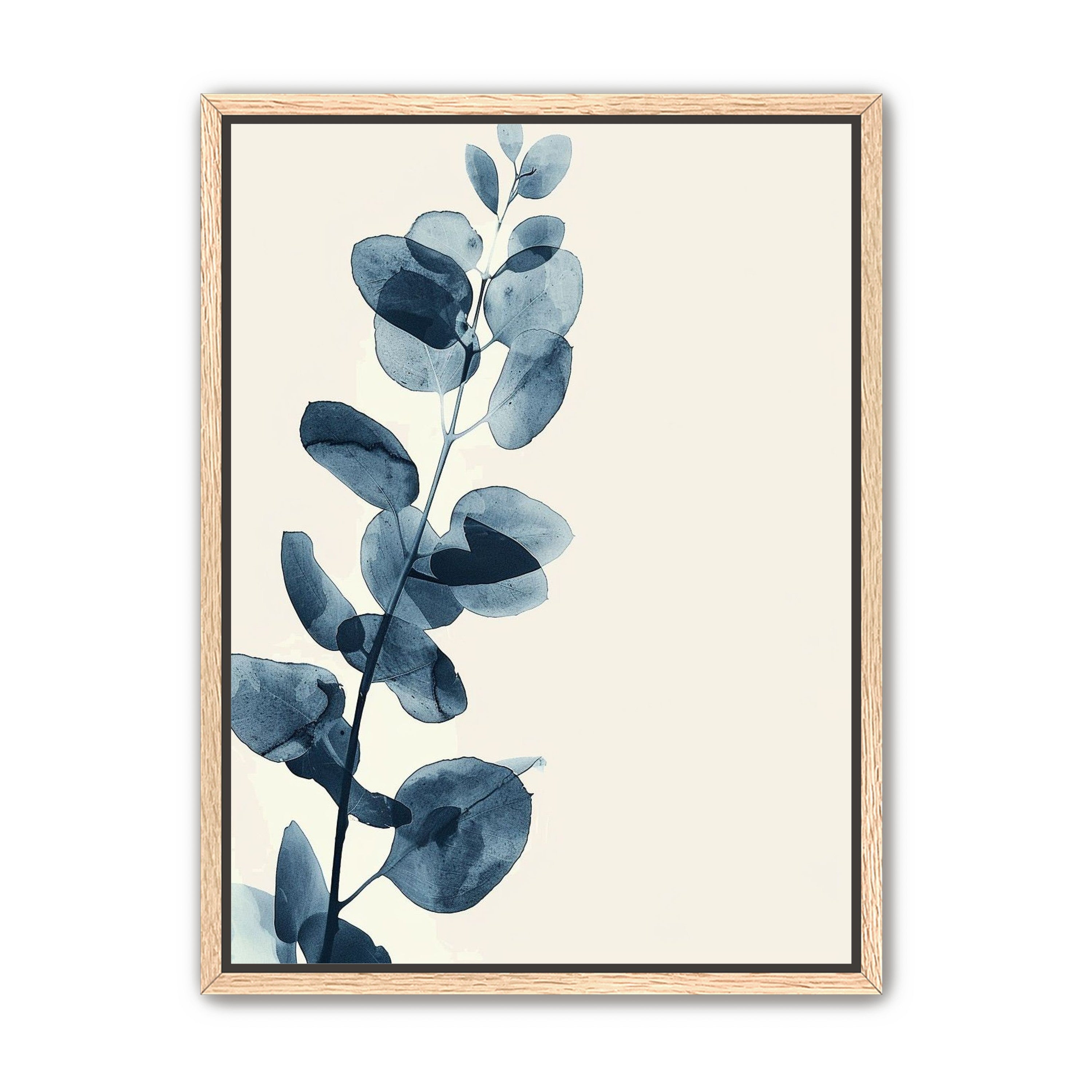 Blue leaves on pale air