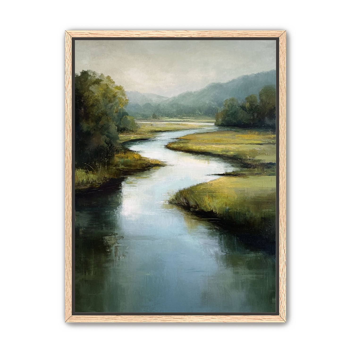 Pale sky in the river