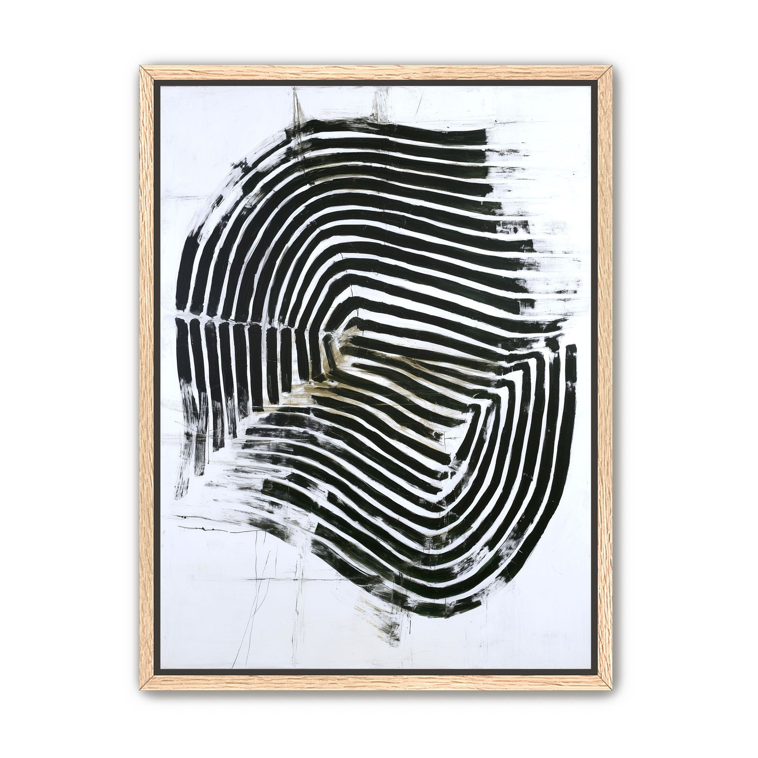 Black bands turning inward