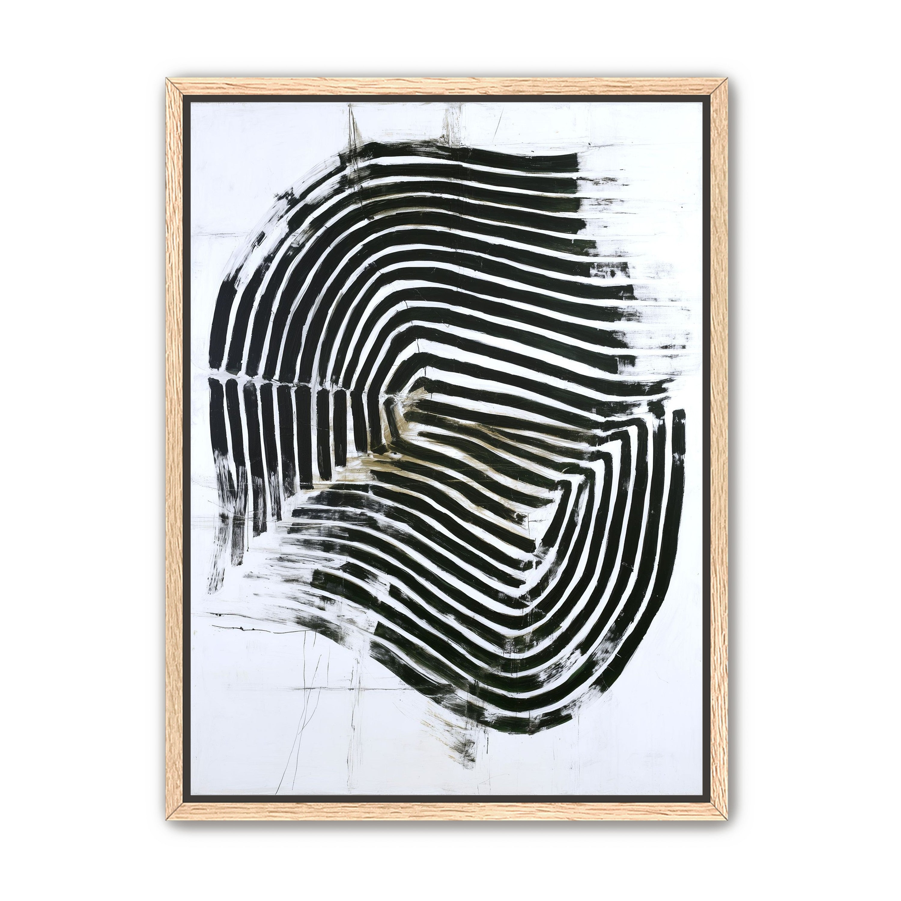 Black bands turning inward