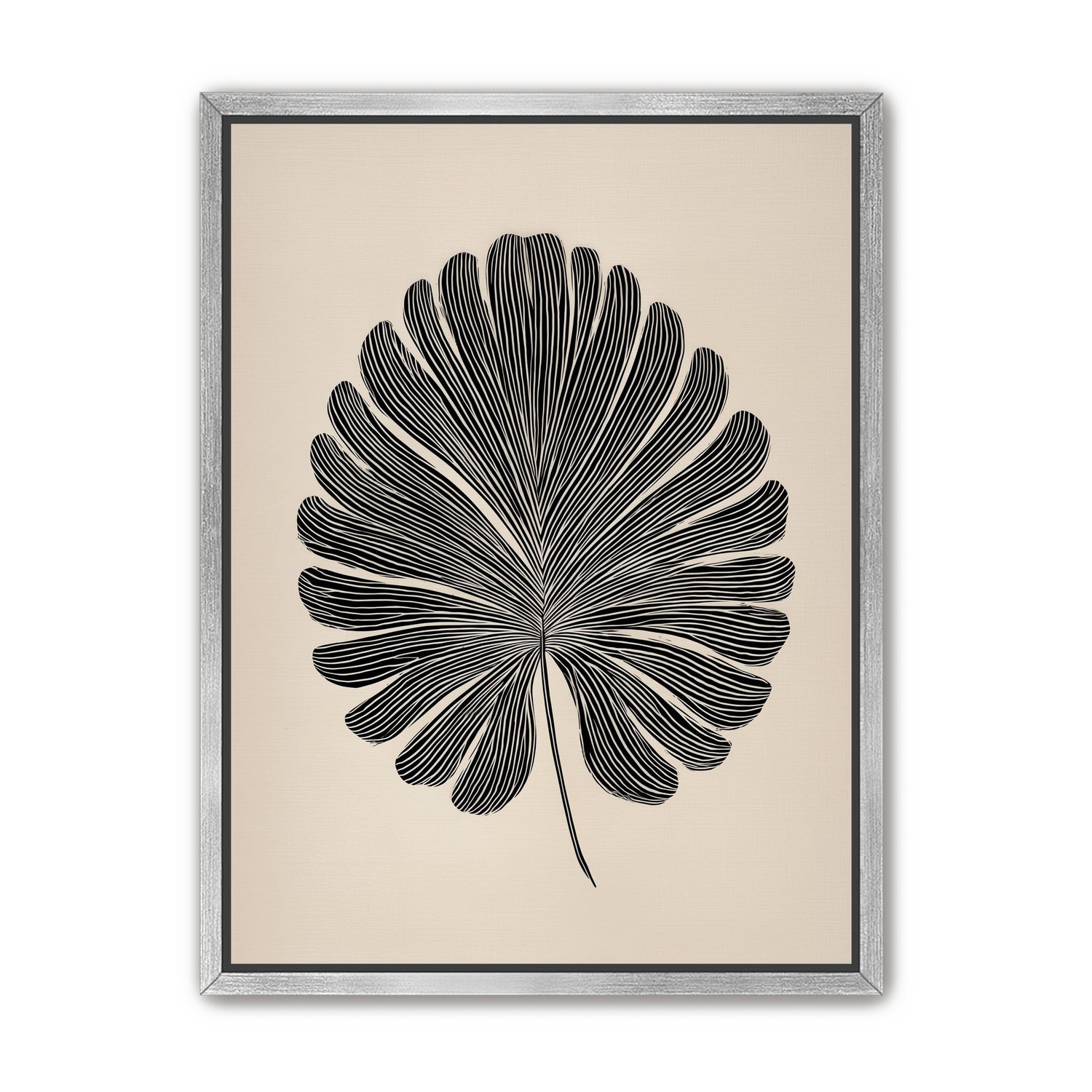 Striped fan leaf alone