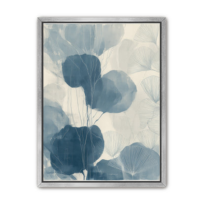 Ginkgo fans among round leaves