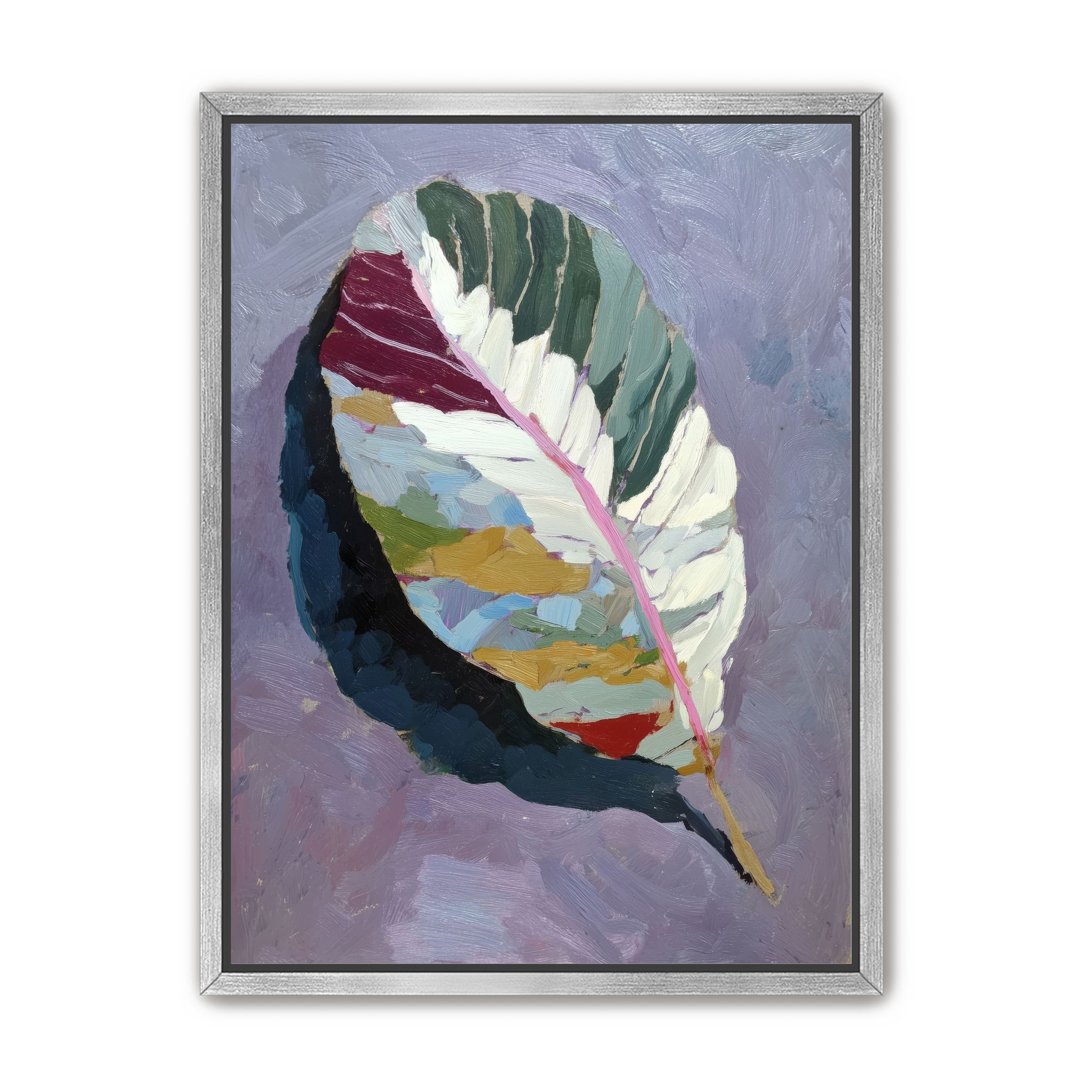 Leaf Form with Divided Color