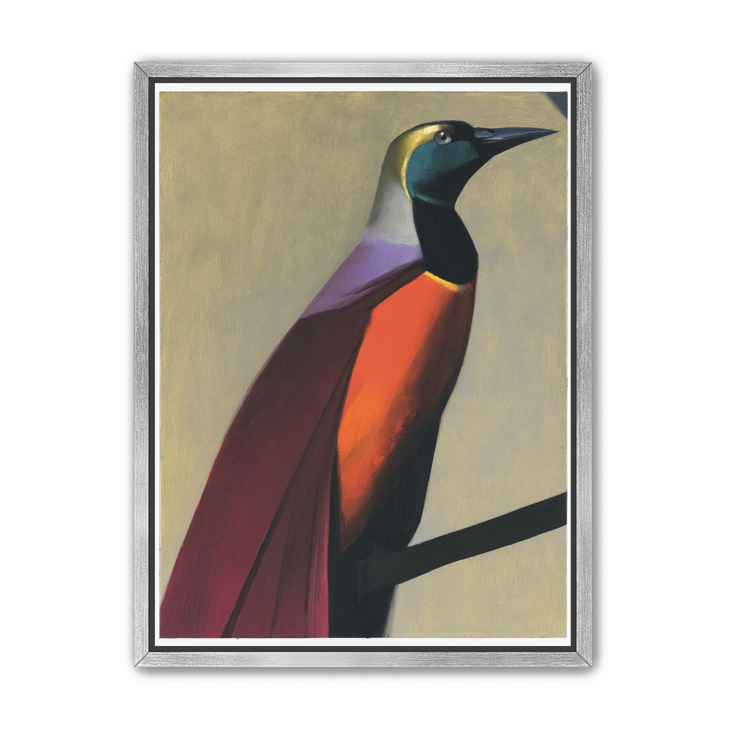 Bright bird on a branch