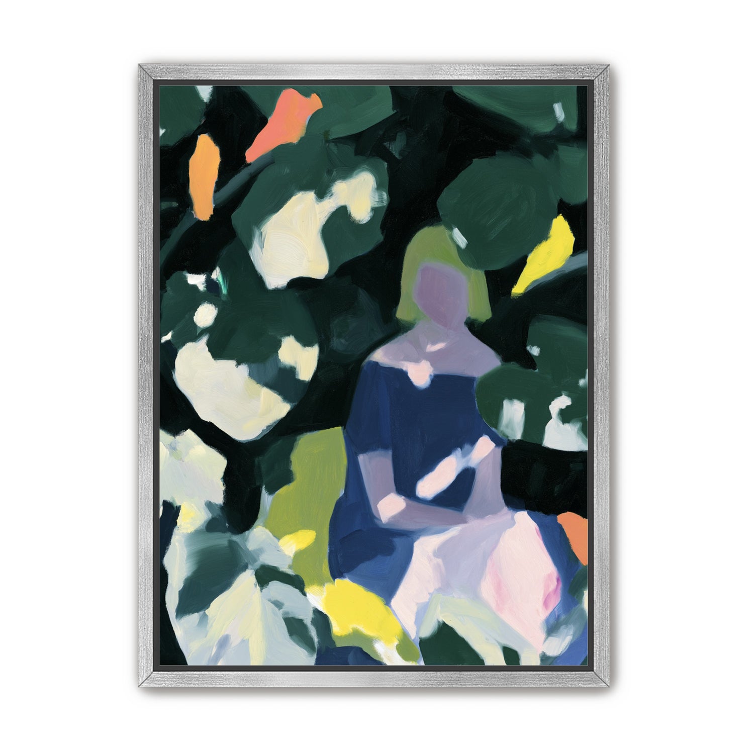 Figure in garden shadows