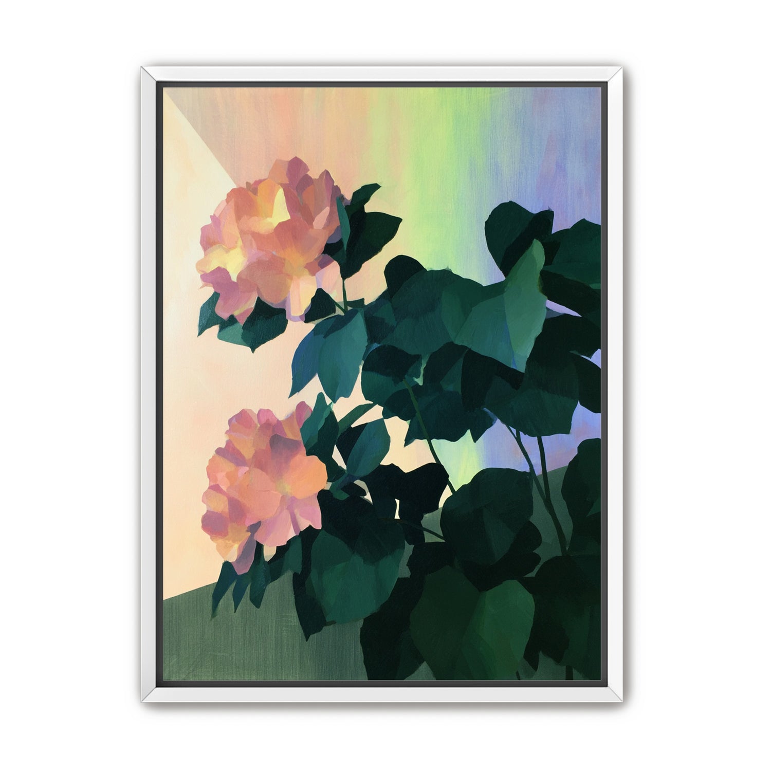 Roses against a pastel sky
