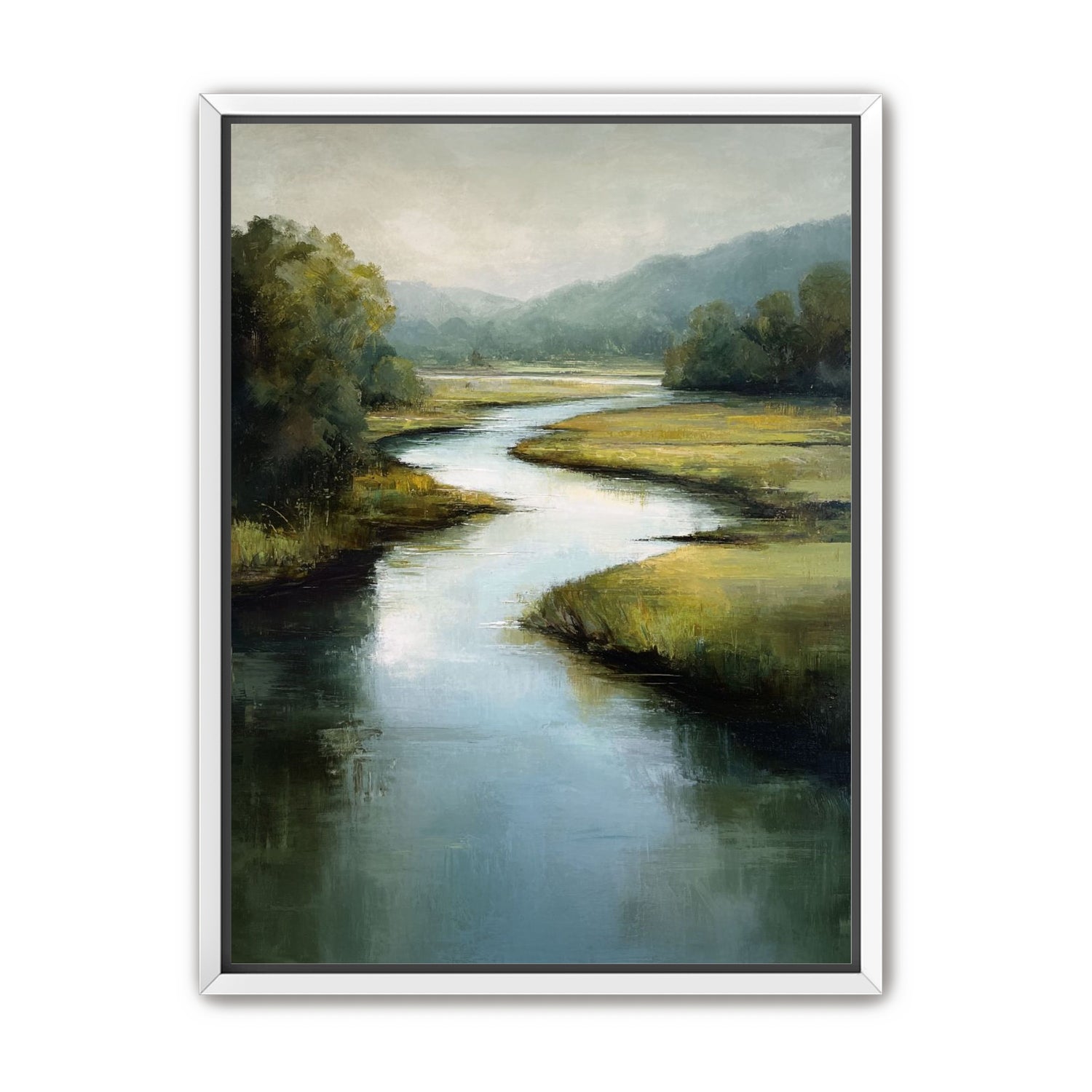 Pale sky in the river