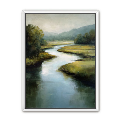 Pale sky in the river