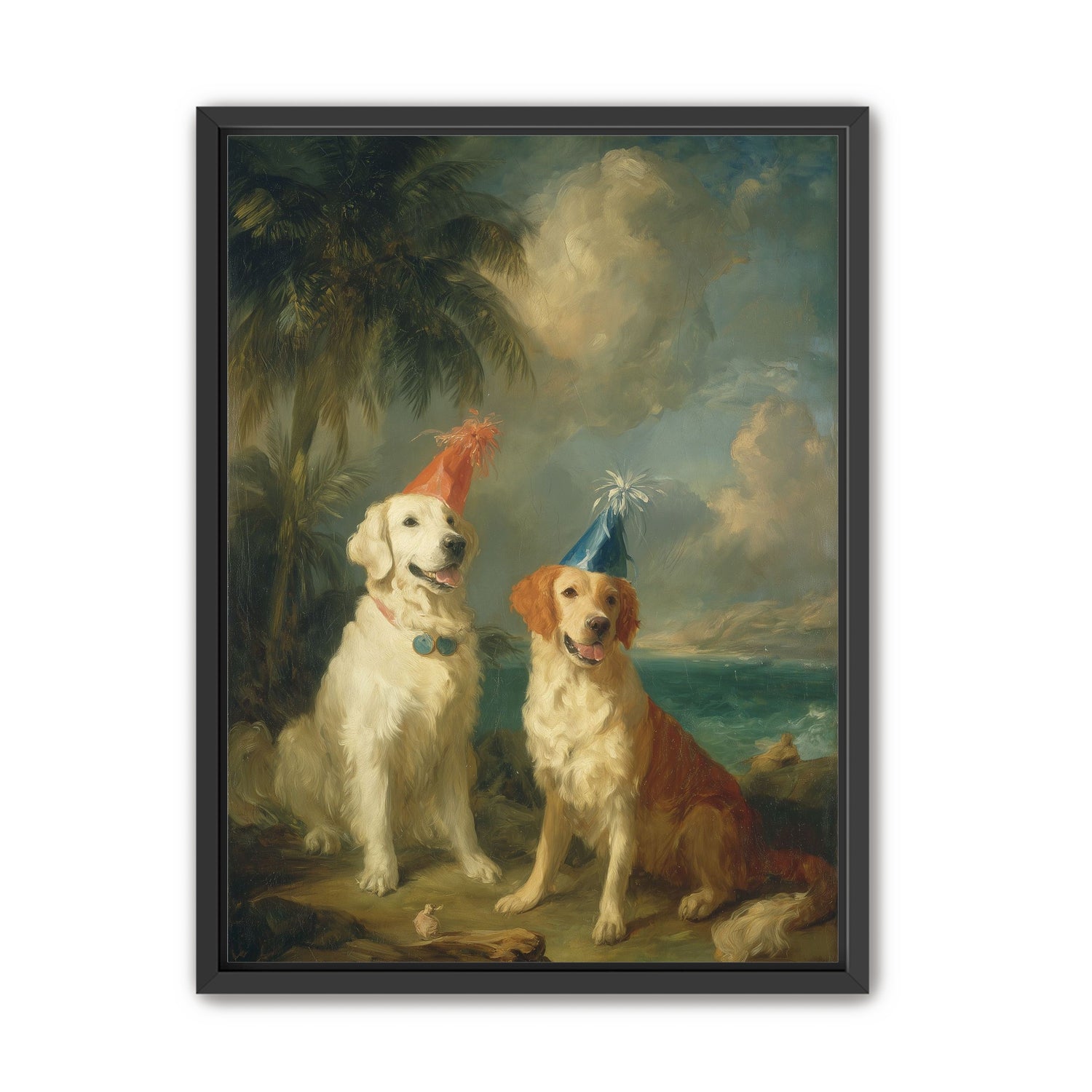 Party hats by the sea