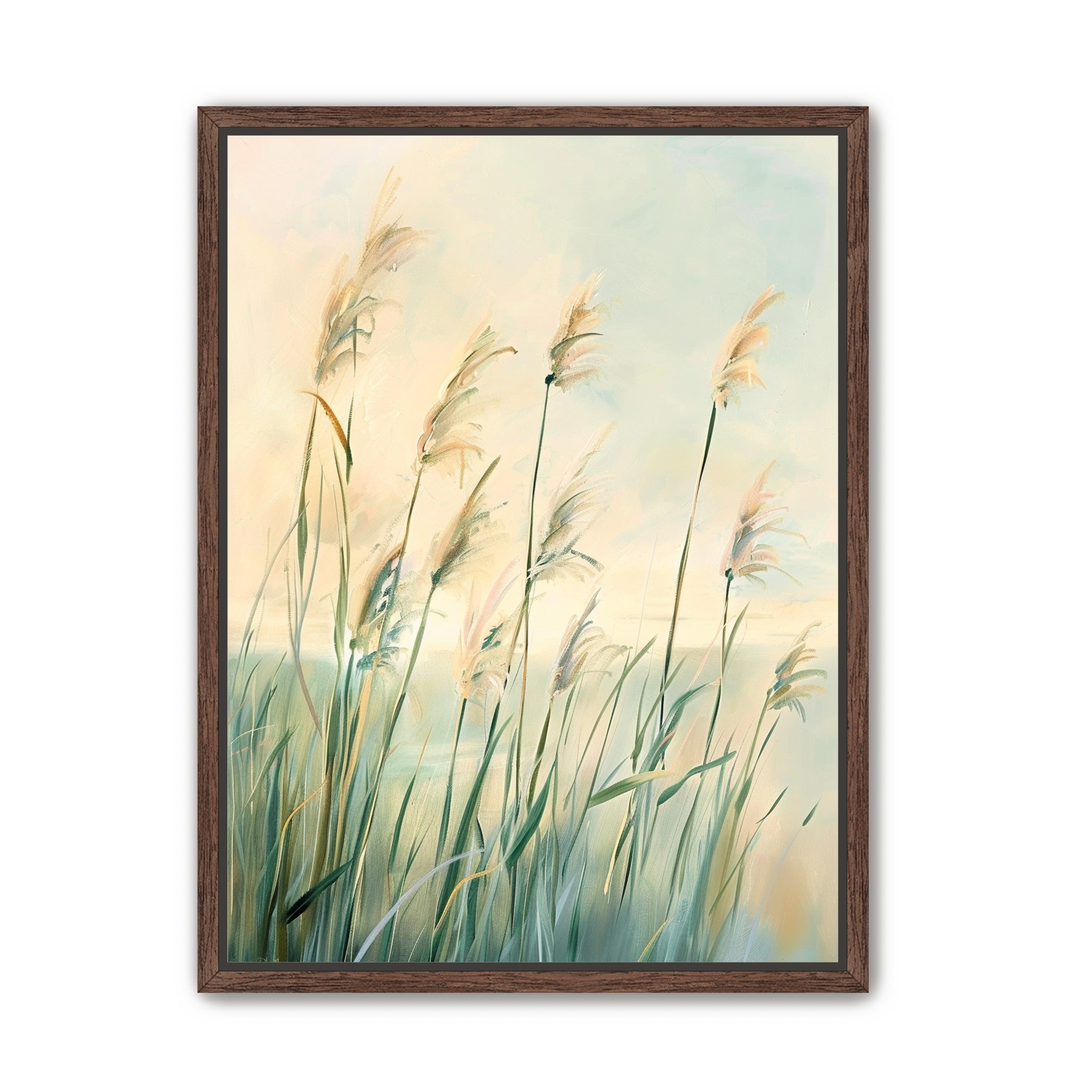 Peach light on reeds