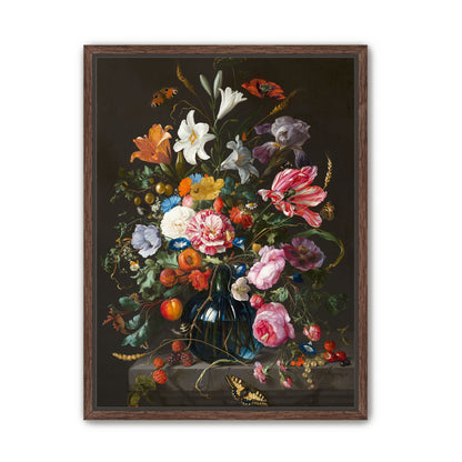 Butterflies over the blue vase