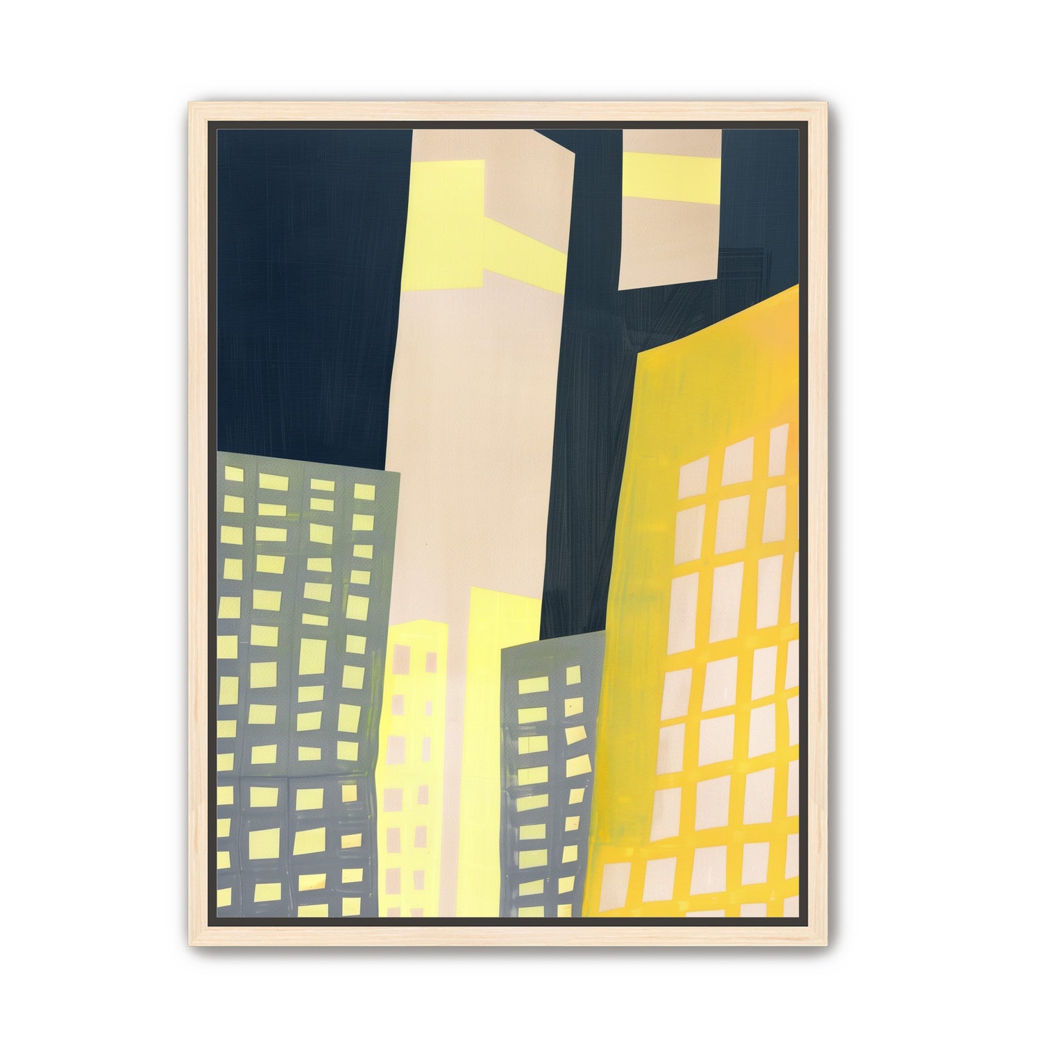 Windows lit in the towers