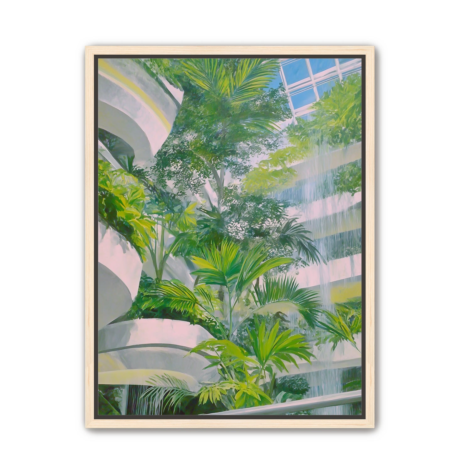 Palms beneath the skylight