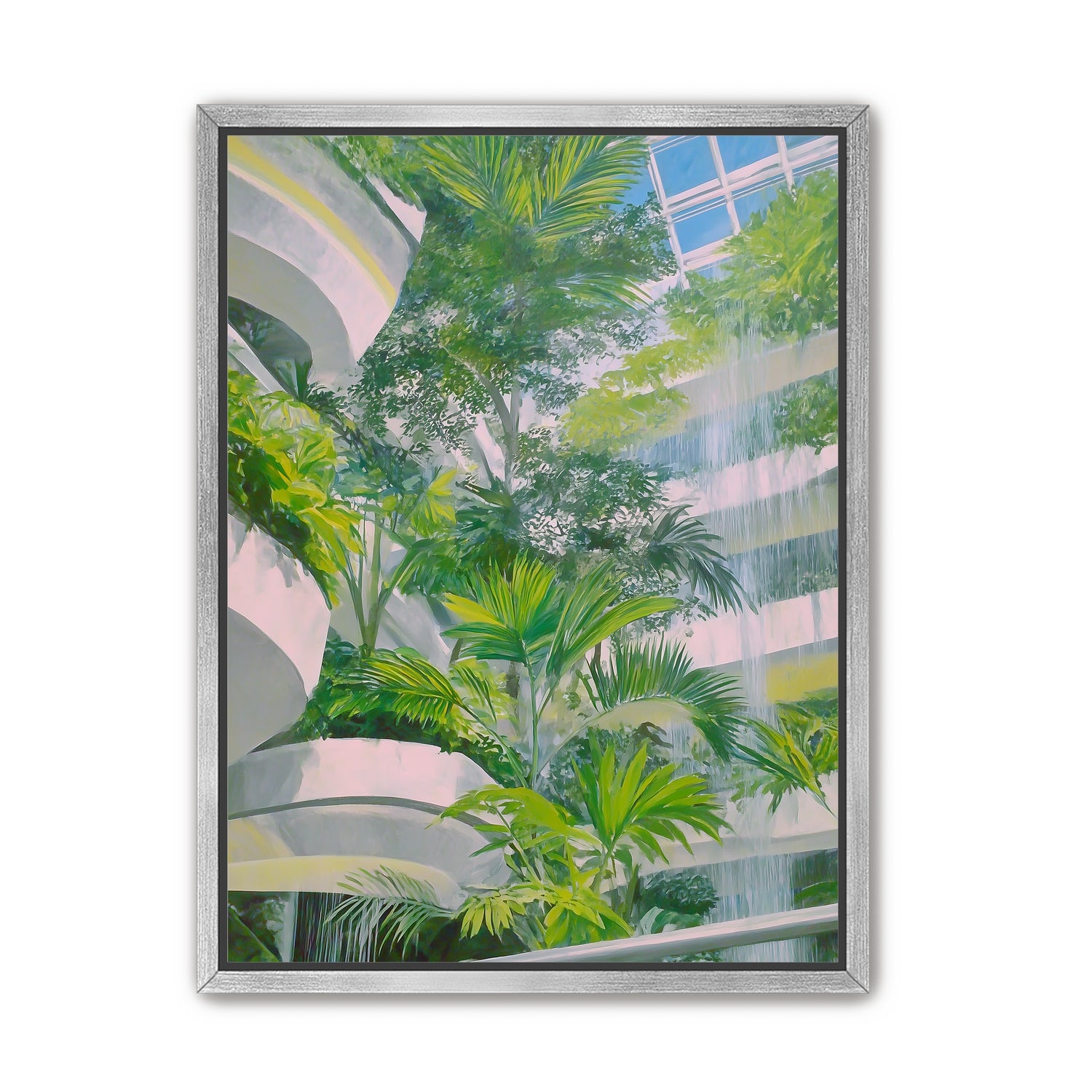 Palms beneath the skylight