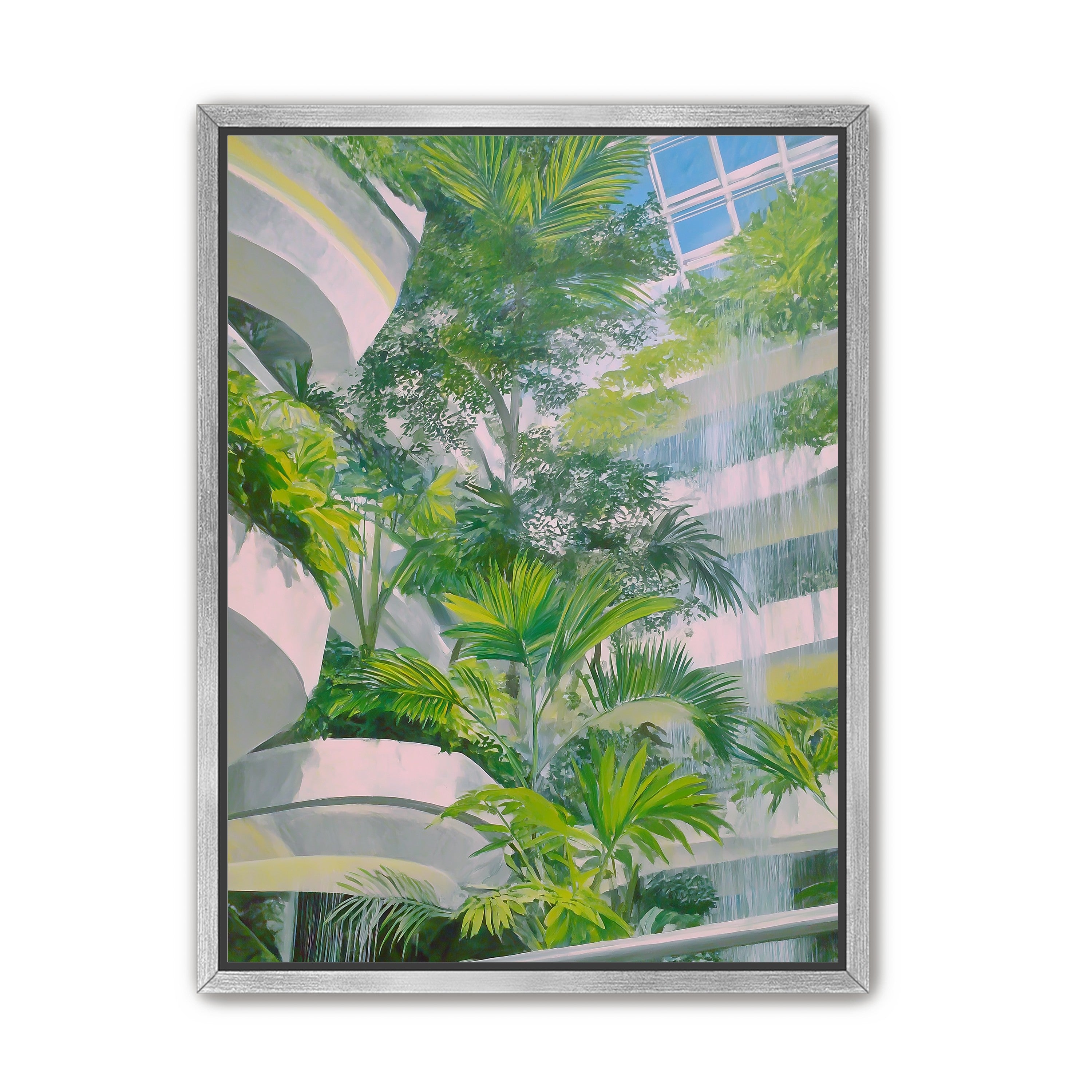 Palms beneath the skylight