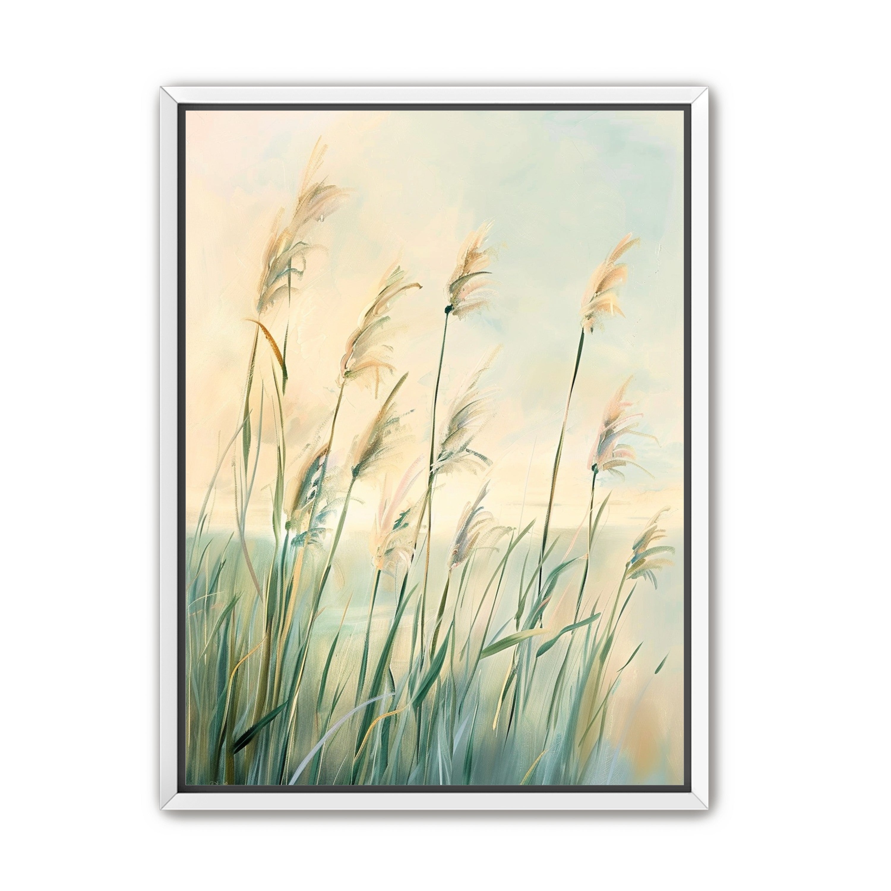 Peach light on reeds
