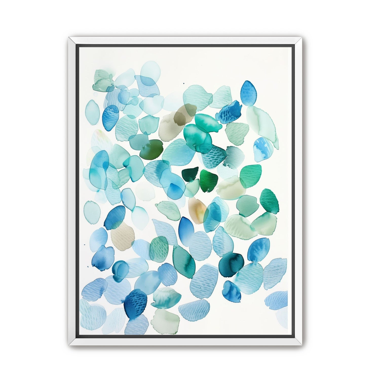 Blue and Green Petal Forms