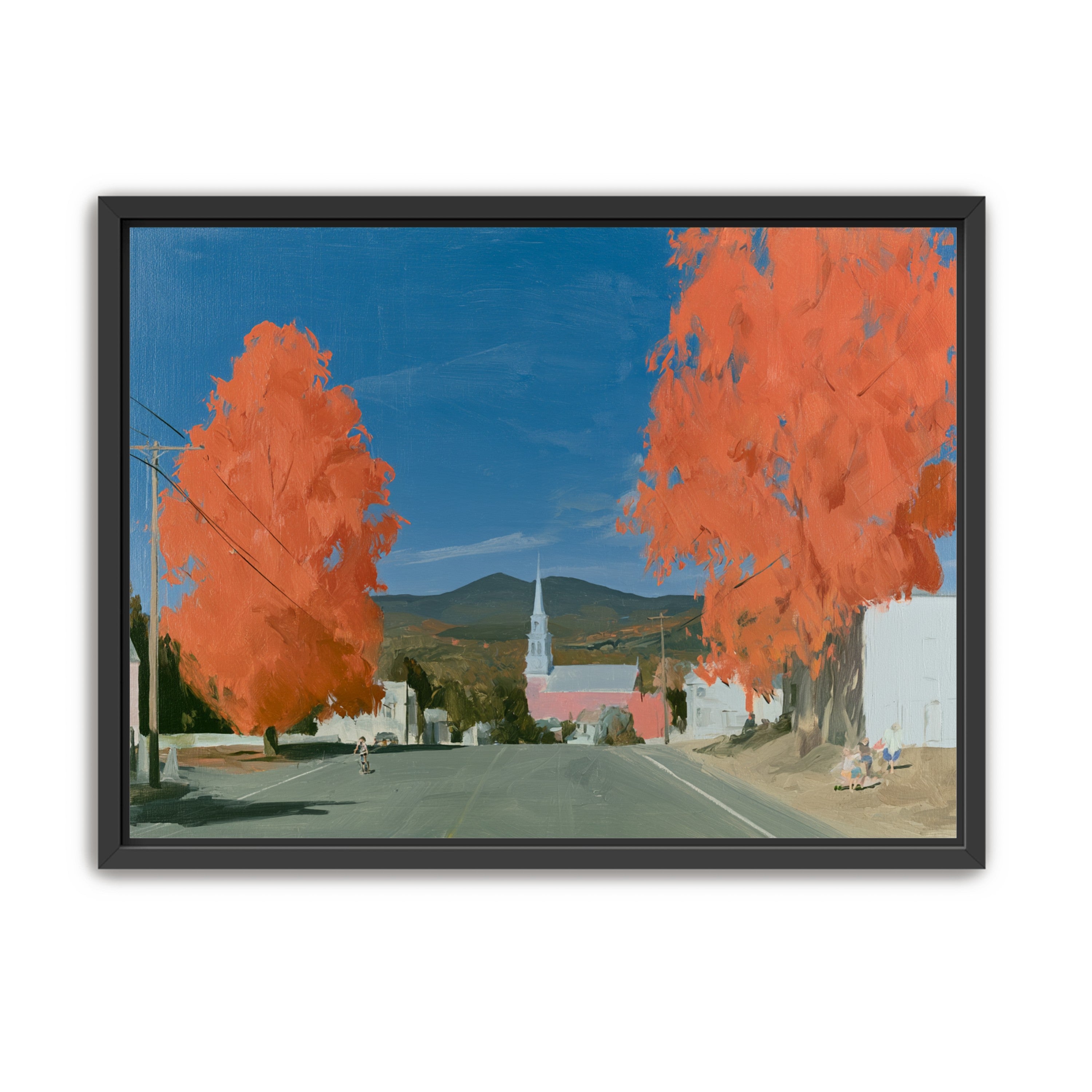 Orange trees over the steeple road