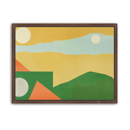 Two suns in yellow sky