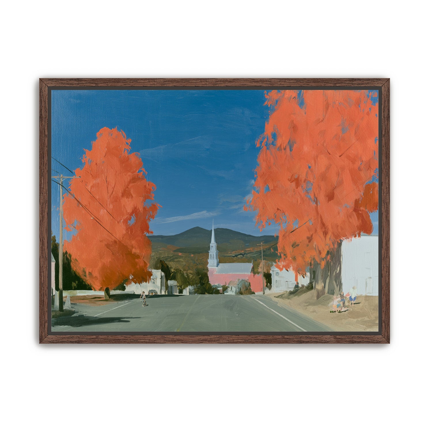 Orange trees over the steeple road