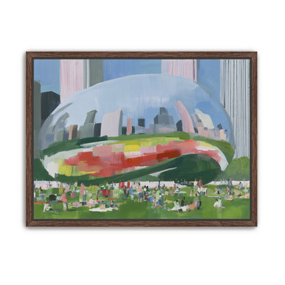 Picnic under the mirrored dome