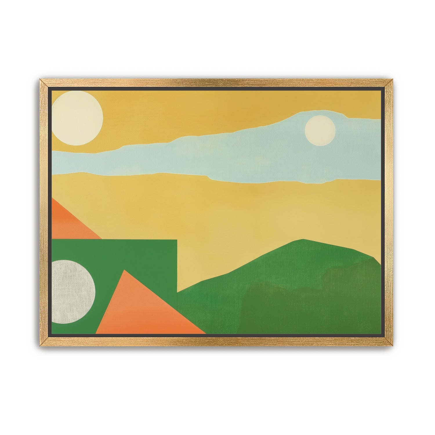 Two suns in yellow sky