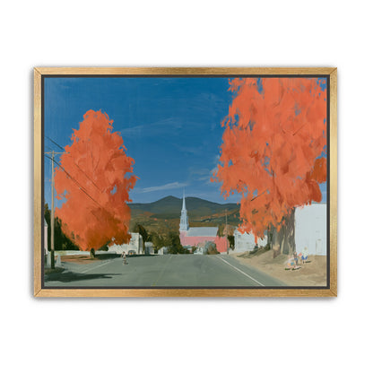 Orange trees over the steeple road