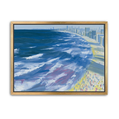 White surf along the skyline