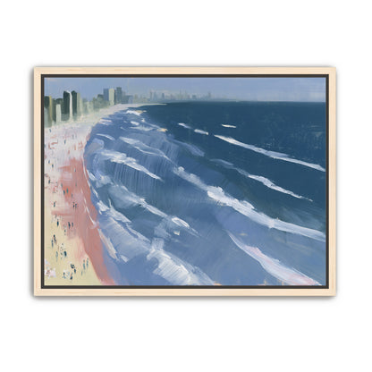 White surf on blue water