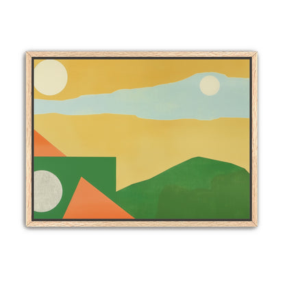 Two suns in yellow sky