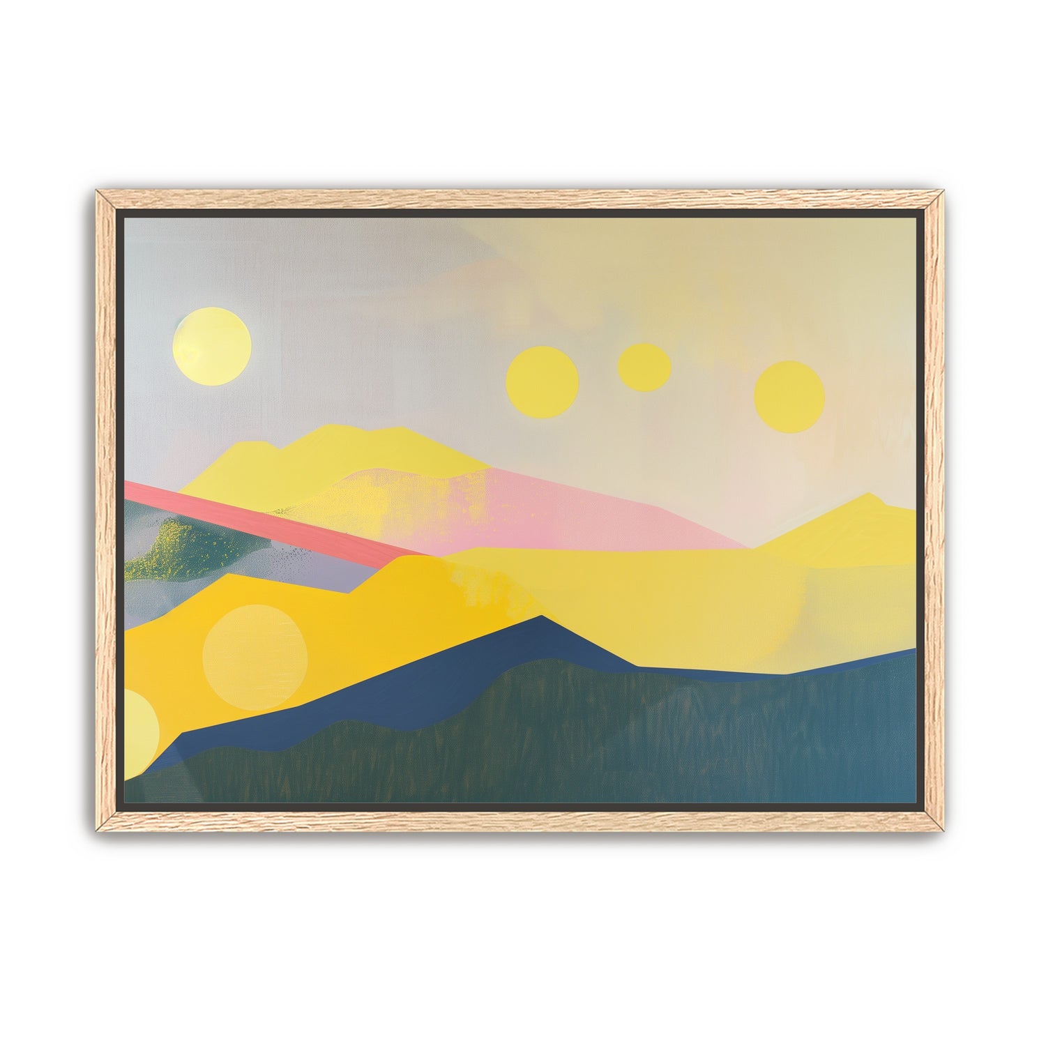 Many suns above the hills